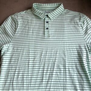 FAIRLANE light green striped cotton blend polo SIZE L SHORT
